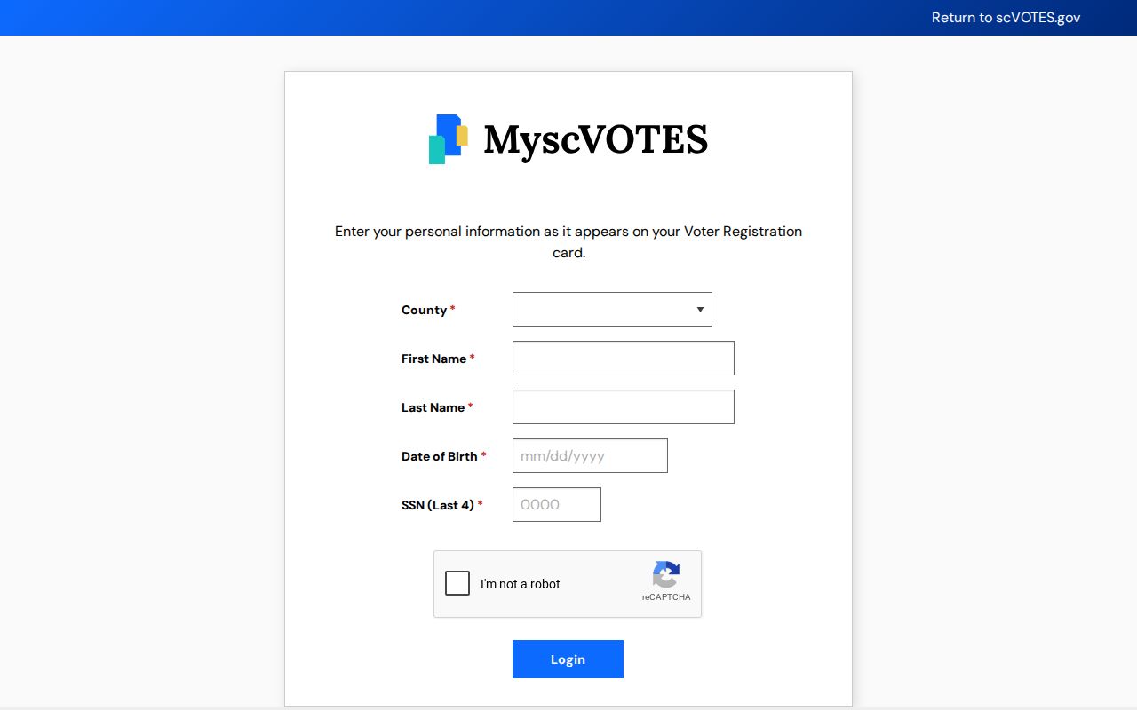 Hanahan residents directory MySCVotes registration check